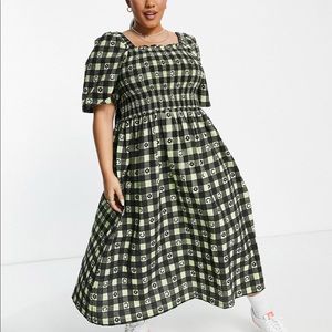 COLLUSION Plus exclusive gingham midi sundress
